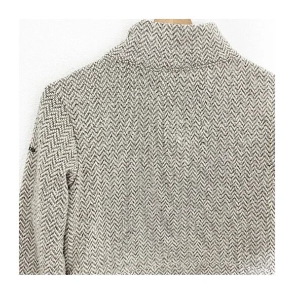 Columbia l Darling Days Long Zip Front Jacket Size S Beige & White Chevron Print - Picture 3 of 7